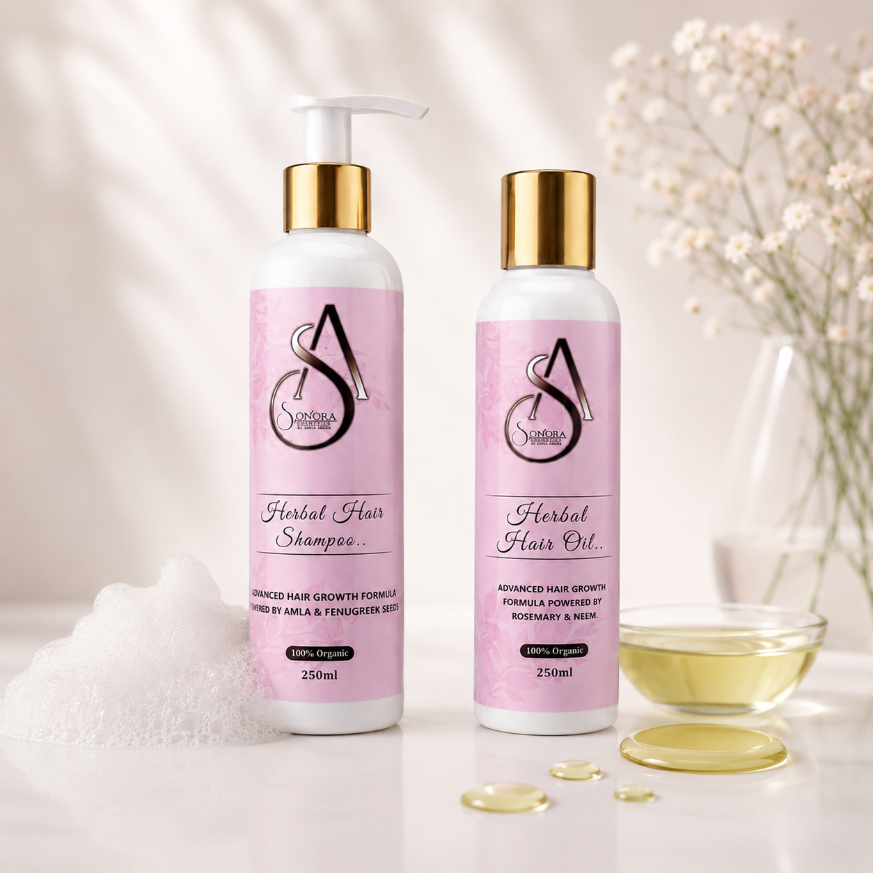 SanAura Hair Growth Combo (Oil+Shampoo)