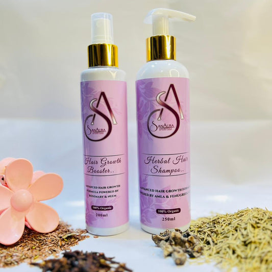 SanAura Hair Growth Combo Deal – Hair Shampoo + Hair Booster