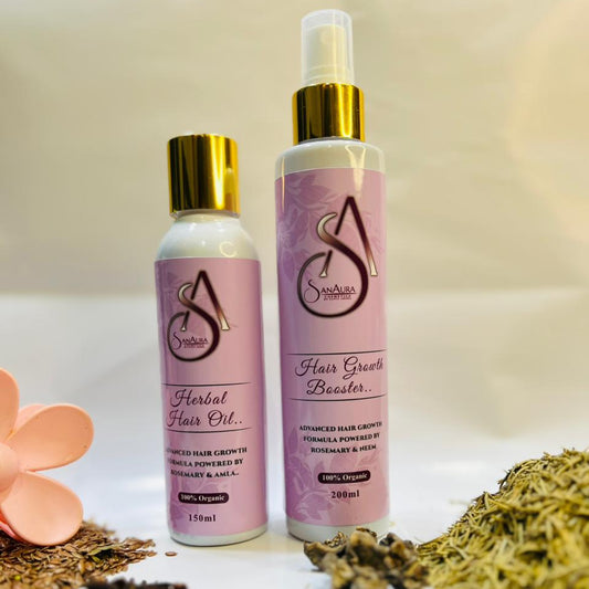 SanAura Hair Booster Combo Deal – Hair Oil + Hair Booster