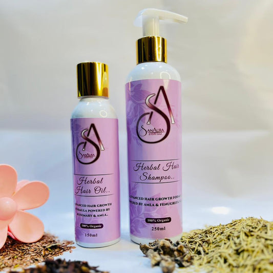 SanAura Hair Growth Combo Deal - Hair Oil + Hair Shampoo