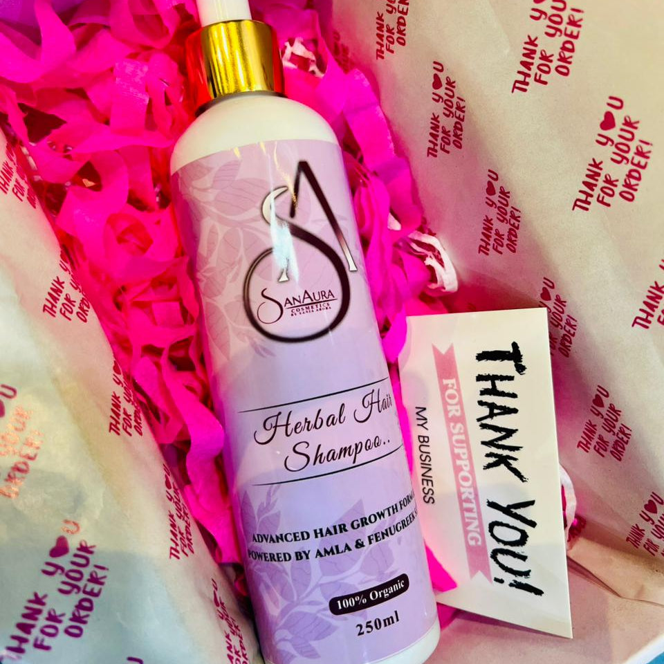 SanAura Herbal Hair Shampoo 250ml – Natural Hair Growth Formula