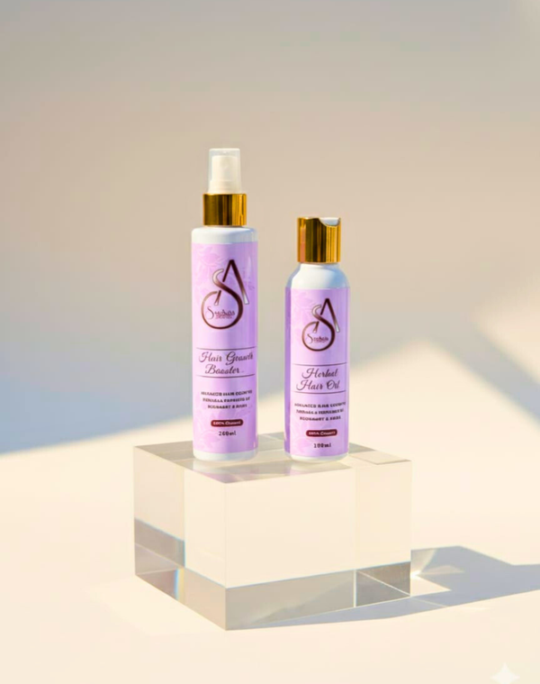 SanAura Herbal Hair Booster Combo Deal – Hair Oil + Hair Booster
