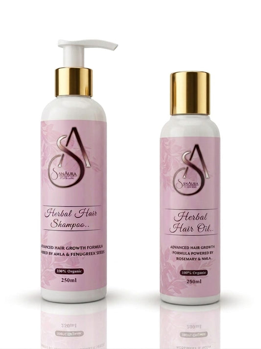 SanAura Hair Growth Combo (Oil+Shampoo)